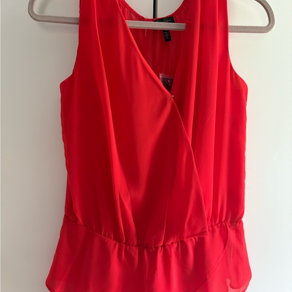 Jessica Simpson Red Sleeveless Top NWT
